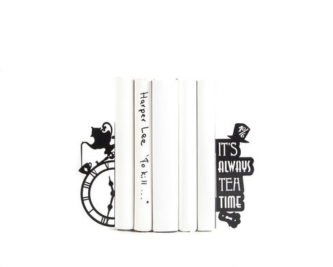 Bookends "Mad Tea Party // Alice in Wonderland", Black