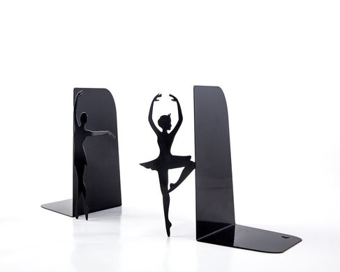 Metal Bookends "Ballerinas // Allongée" ballet inpired functional decor by Atelier Article, Black