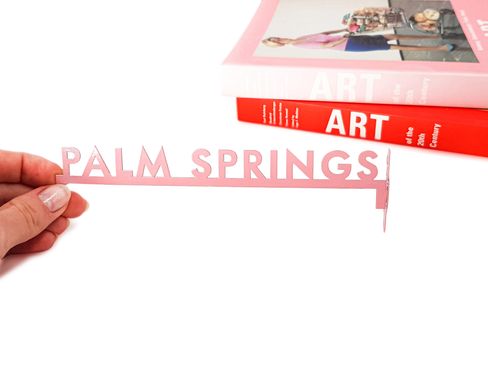 Metal Bookmark Memories of Palm Springs, Pink