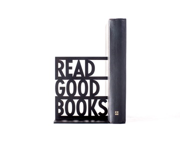 One metal bookend / Read Good Books / by Atelier Article, Black