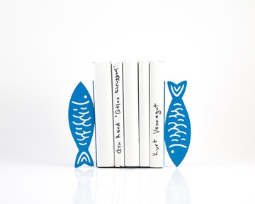 Kitchen Bookends "Fish" by Atelier Article, Blue