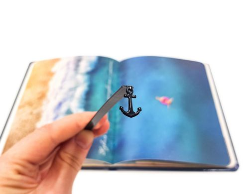 Metal Bookmark "Anchor" by Atelier Article, Black