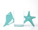 Unique Bookends «Seashell and Starfish» by Atelier Article, Green