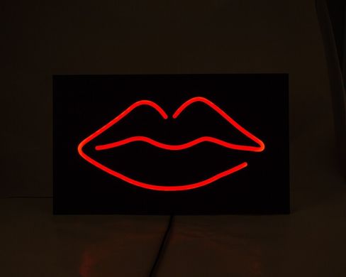 Man cave // Wall Light Neon Sign style // LIPS // Wall Art // by Atelier Article, Red