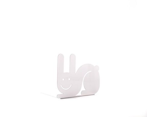 Metal Bookend «Hare» by Atelier Article, White