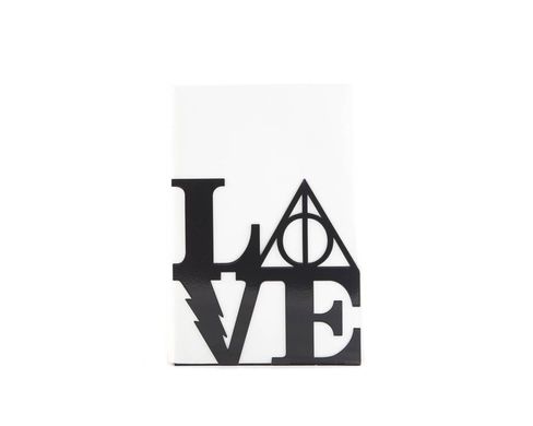 One metal bookend Love to Harry Potter, Black