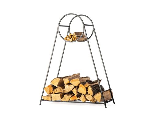 Log holder // Firewood storage // Bauhaus wide // by Atelier Article, Black