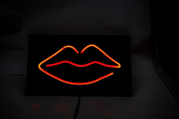 Man cave // Wall Light Neon Sign style // LIPS // Wall Art // by Atelier Article, Red