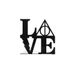 One metal bookend Love to Harry Potter, Black