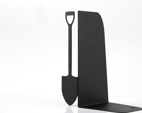 Metal Bookends «Shovel and boot» by Atelier Article, Black