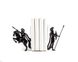 Metal bookends "Spartans " Ancient history inspired bookends by Atelier Article, Black