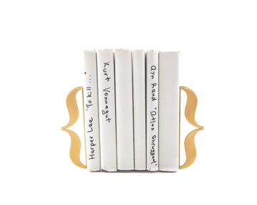 Metal Bookends "Brackets Curly Braces" by Atelier Article, Golden