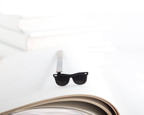 Metal Bookmark "Sunglasses" by Atelier Article, Black