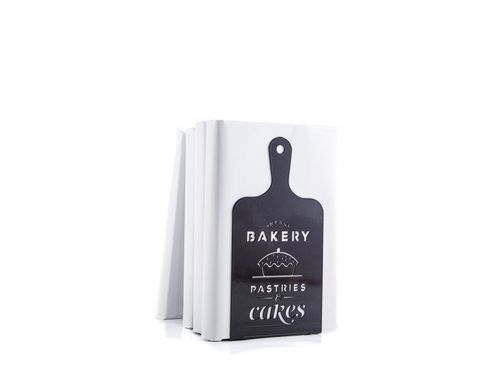 One Metal Kitchen bookend // Bakery Cutting Board // modern kitchen decor by Atelier Article, Black