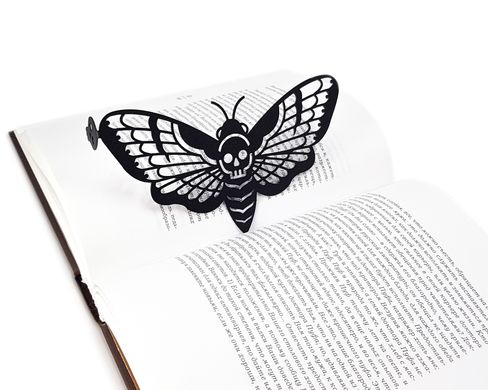Metal Bookmark Moth of Death