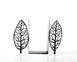 Metal bookends "Black leaves" by Atelier Article, Black