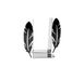 Metal Bookends "Feathers" by Atelier Article, Black