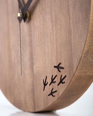 Large wooden wallclock // The bird has left the clock // by Atelier Article, Beige