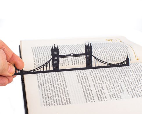 Metal bookmark London Bridge by Atelier Article, Black
