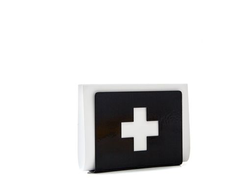 Napkin holder // Swiss cross // Black edition // by Atelier Article, Black