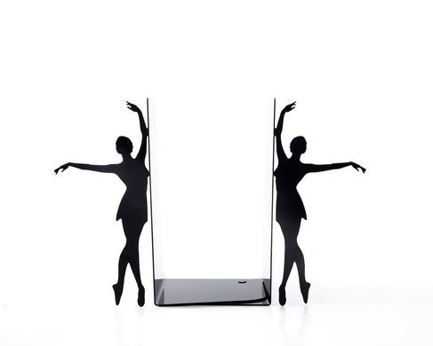 Metal Bookends "Ballerinas // Croisé " Ballet inspired functional decor by Atelier Article, Black