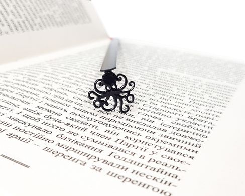 Metal Bookmark "Octopus" by Atelier Article, Black