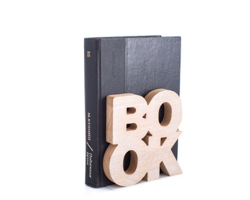 Wooden Bookends «BookOne» by Atelier Article, Beige