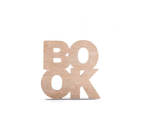 Wooden Bookends «BookOne» by Atelier Article, Beige