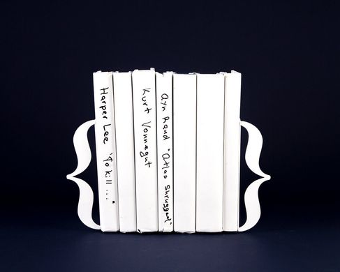 Bookends "Curly braces // brackets" by Atelier Article, White