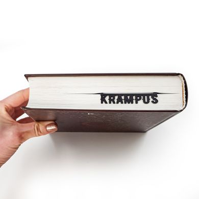 Metal Bookmark Krampus. Small Bookish Gift or Horror Lovers., Black