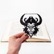 Metal Bookmark Krampus. Small Bookish Gift or Horror Lovers., Black