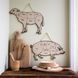 Decorative Lamb for your kitchen Meat cutting chart by Atelier Article, Beige