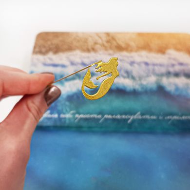 Metal Bookmark "Mermaid" Gold, Golden