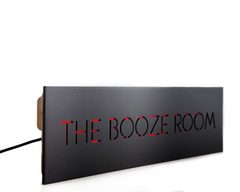 LED Sign // Wall Art // The Booze Room Handmade from MDF // by Atelier Article, Assorted