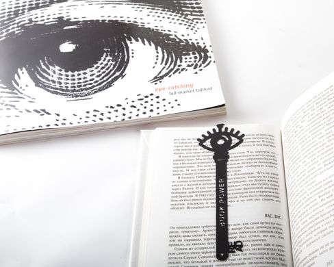 Metal bookmark / Key is Book power / by Atelier Article, Black