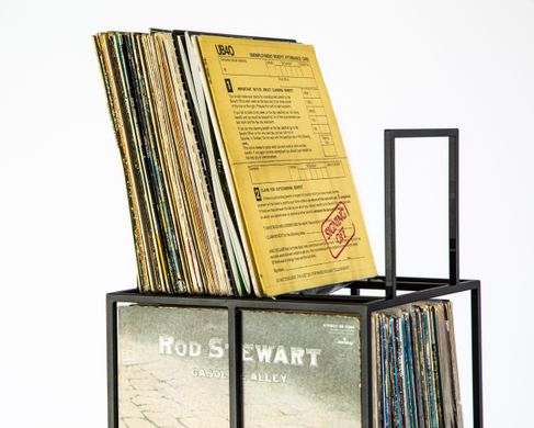LP storage // 4 deck Album Сrate Сart // container holds over 280 LP records // free shipping, Black