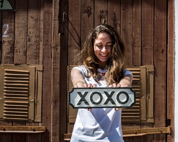 Sign "XOXO" wooden retro style sign by Atelier Article, Assorted