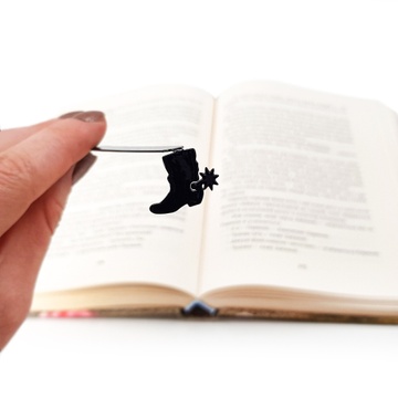 Metal Bookmark "Cowboy boot" by Atelier Article, Black