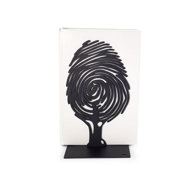 Unique Bookends "Fingerprint Trees.", Black