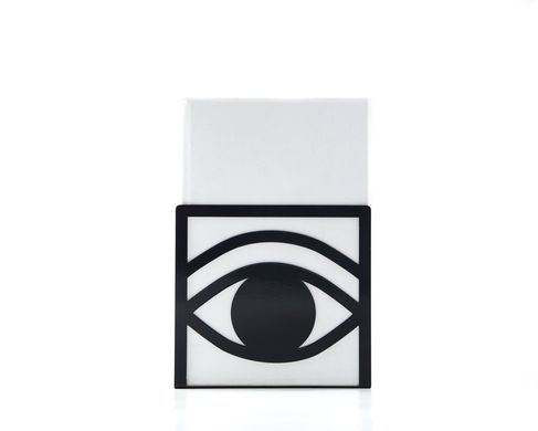 Unique bookend «One Eye black» by Atelier Article, Black