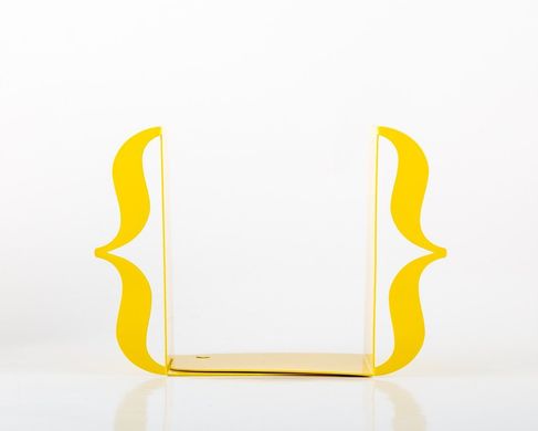 Unique design bookends «Brackets (curly braces)» yellow edition by Atelier Article, Yellow