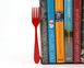 Kitchen Bookends for Cookbooks "Fork and Spoon" by Atelier Article, Red