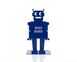 One Metal Bookend for kids room "Robot" by Atelier Article, Navy
