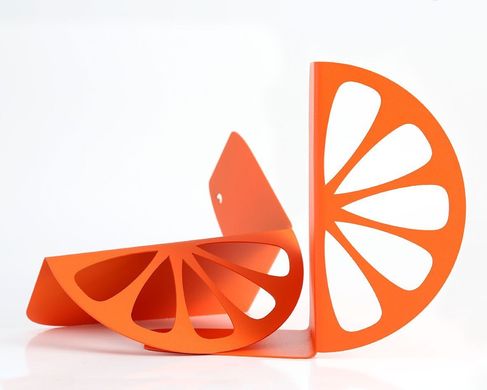 Metal Kitchen Bookends «Orange» by Atelier Article, Orange