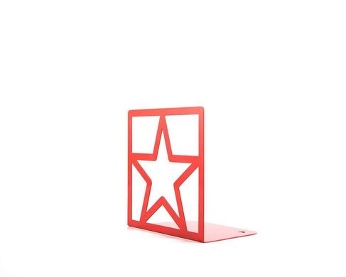 Metal bookend Red Star by Atelier Article, Red