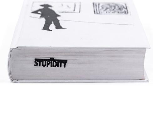 Metal bookmark Reading Kills Stupidity, Black