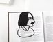 Unique metal bookmark Portrait of Gogol by Atelier Article, Black