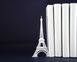 Unique Metal Bookends «Oh, Paris» by Atelier Article, White