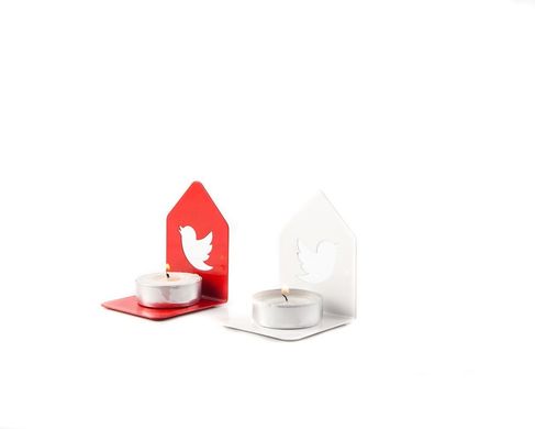 Metal Candle holders / A Pair of Twitter birds  // by Atelier Article, Assorted