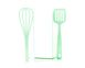 Metal Kitchen Bookends «Spatula and whisk» Mint Edition by Atelier Article, Green